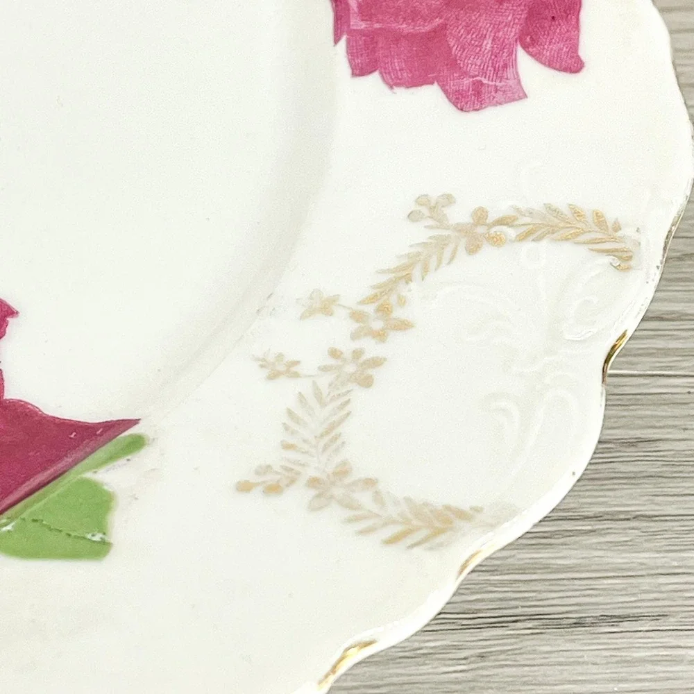 Antique‎ Floral Porcelain Platter: Oscar & Edgar Gutherz Royal Austria Plate